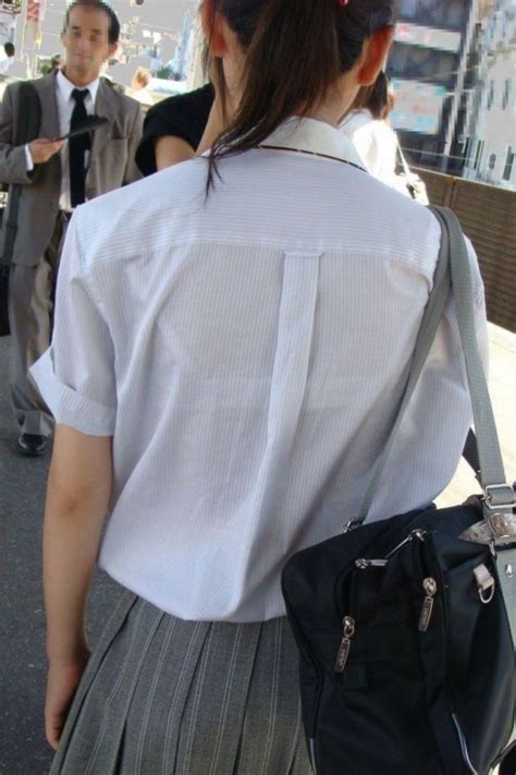 夏服 エロい|夏服JK画像！！下着も透ける白ブラウスの150枚 